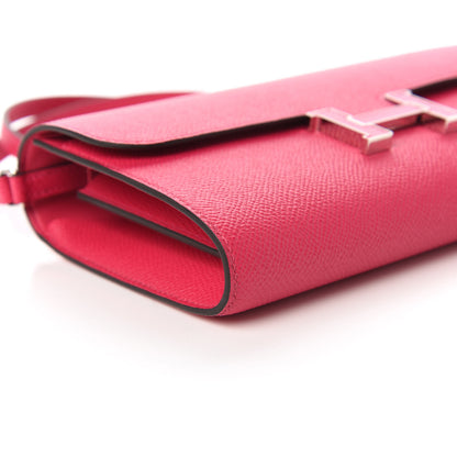 Hermes Epsom Lizard Constance Wallet To Go Rose Mexico 6 of 10