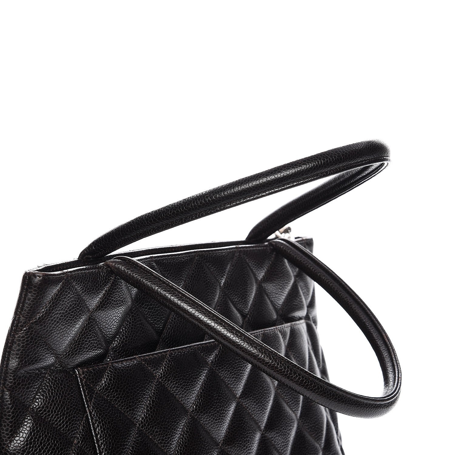 Chanel Caviar Quilted Medallion Tote Dark Brown 9 of 14
