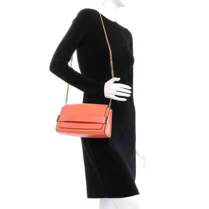Chloe Lambskin Medium Elle Chain Clutch Coral Pop 2 of 7