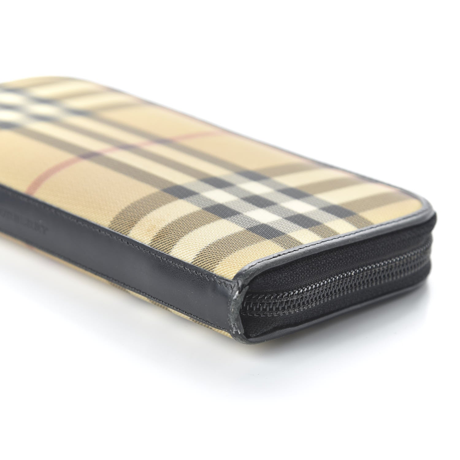 Burberry Vintage Check Elmore Zip Around Wallet Black 7 of 9
