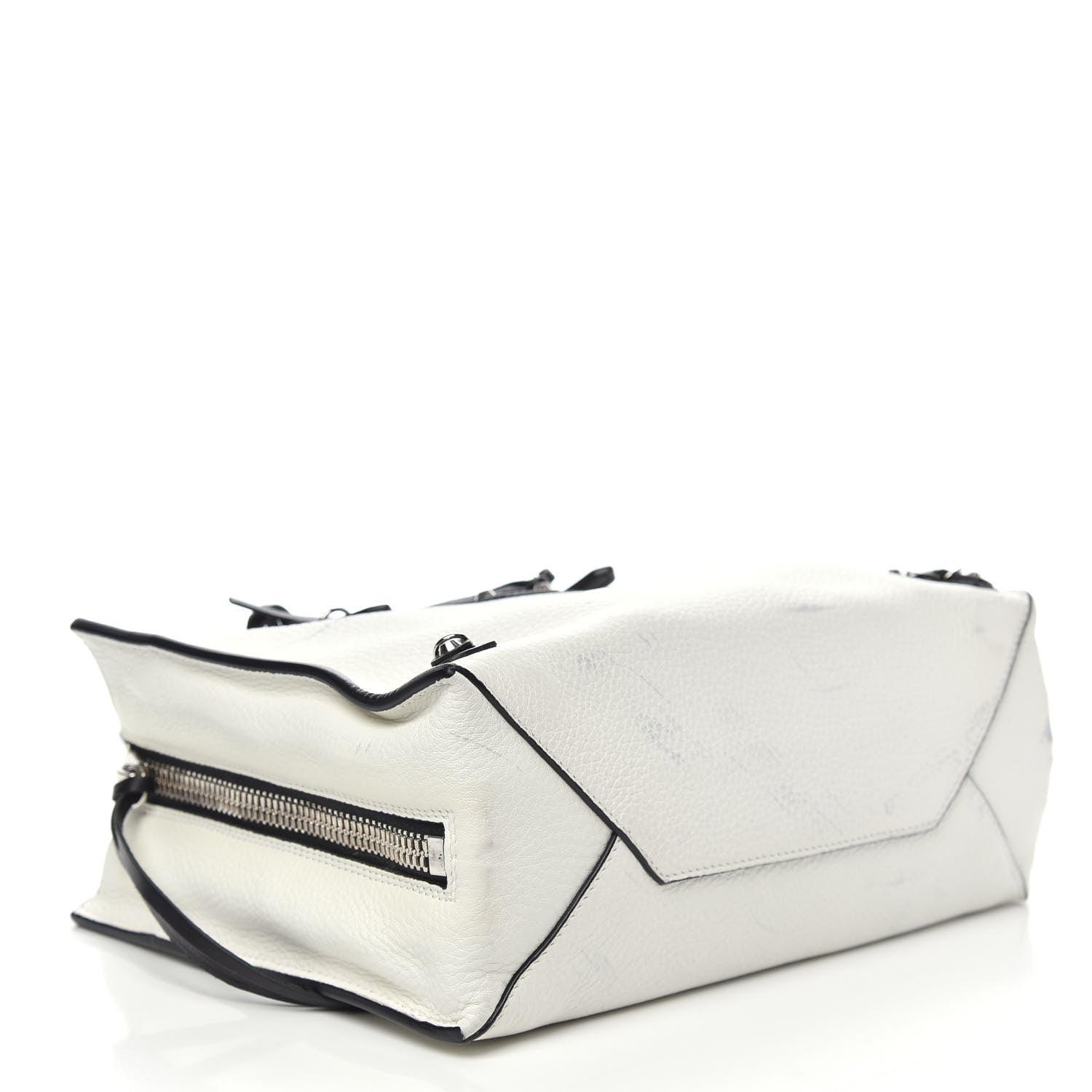 Balenciaga Veau Papier A6 Zip Around Tote White Black 5 of 17