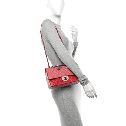 Chanel Lambskin Quilted Tri-Color Medium Valentine Charms Single Flap Pink 2 of 12