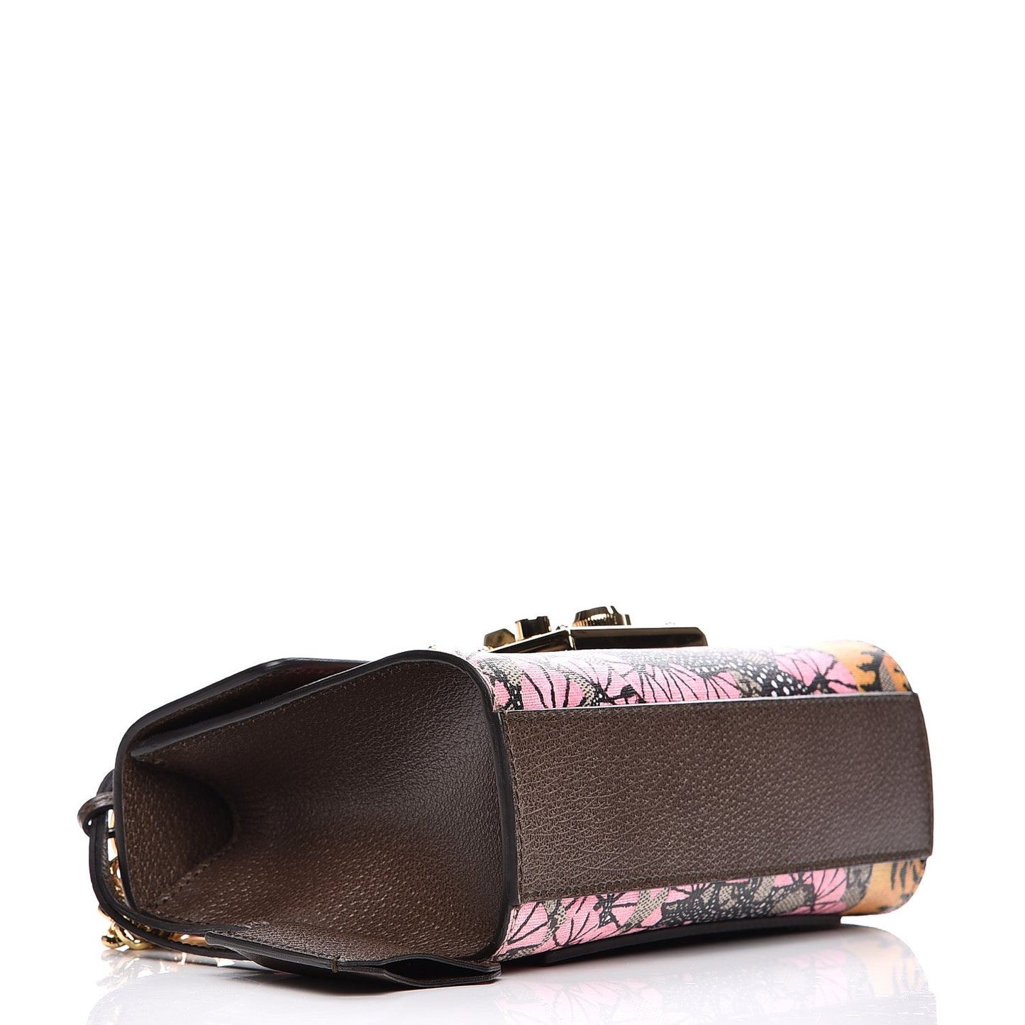 GG Supreme Monogram Bengal Small Padlock Shoulder Bag Beige Pink