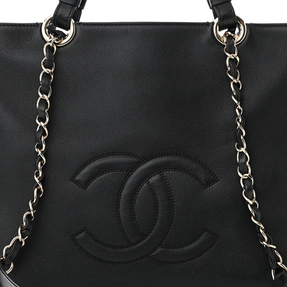 Chanel Calfskin CC Zipped Shopping Tote Black 8 of 11