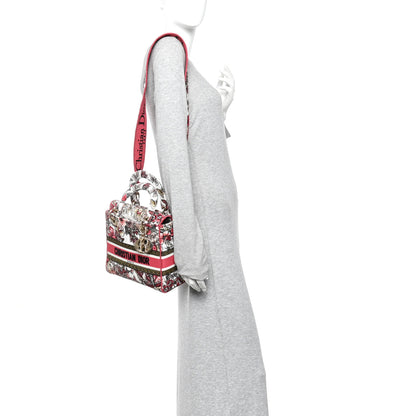 Christian Dior Canvas Embroidered Butterfly Print Medium Lady D-Lite  Multicolor 2 of 12