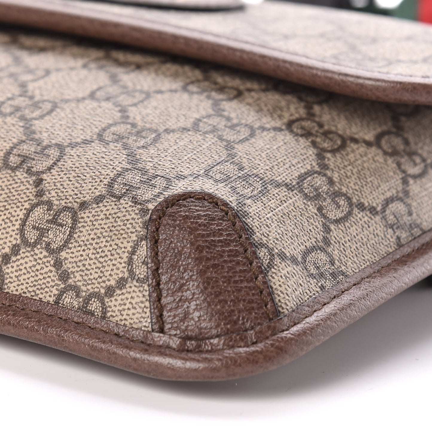 GG Supreme Monogram Neo Vintage Web Belt Bag Brown