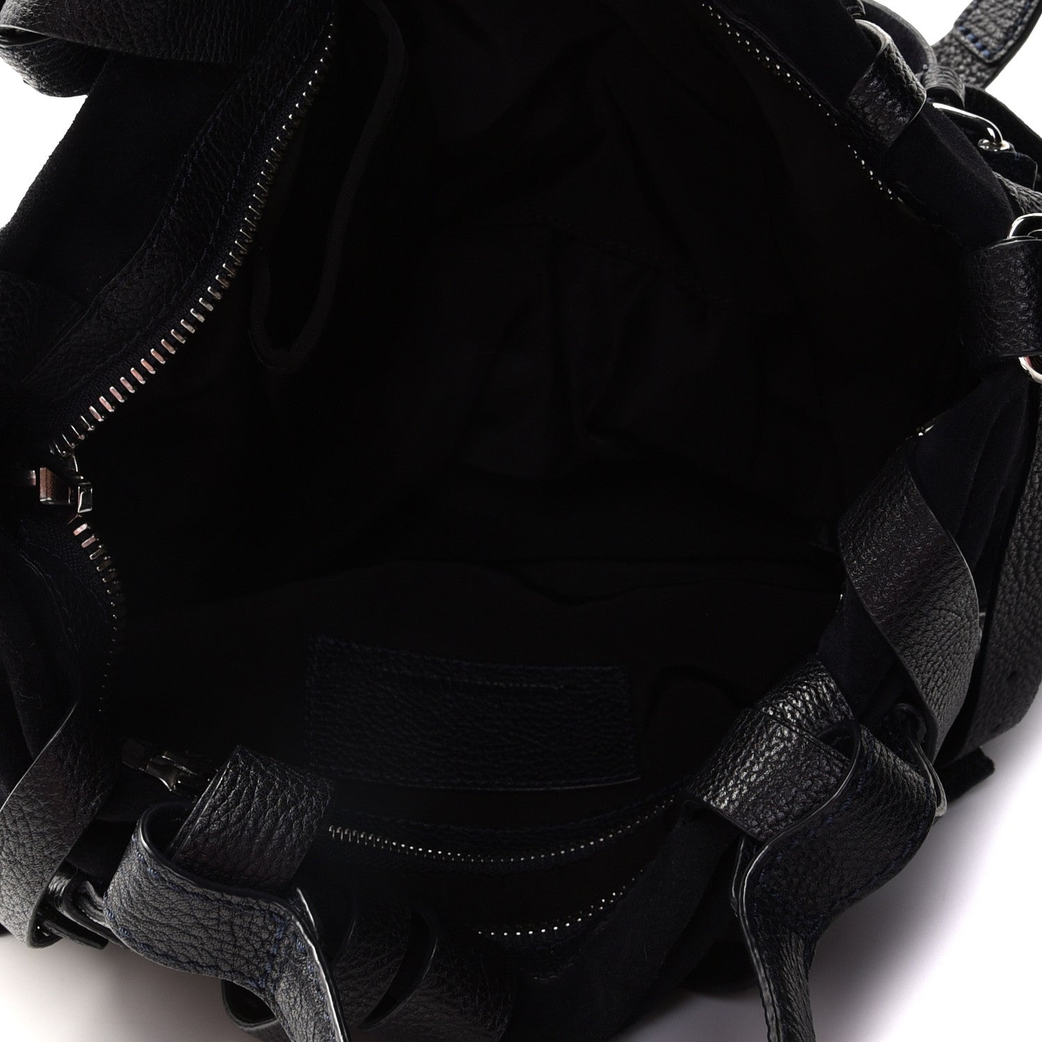 Alexander Wang Suede Kirsten Satchel Navy 4 of 10