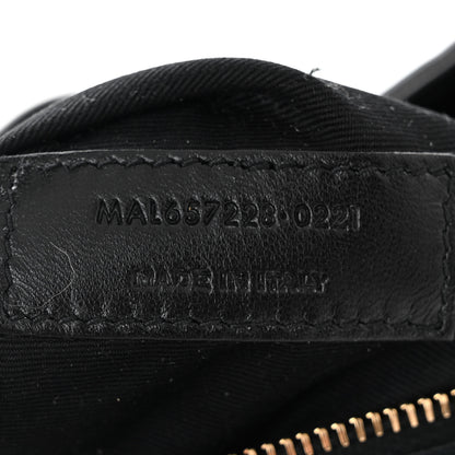Saint Laurent Calfskin Crocodile Embossed LE 5 A 7 Hobo Black 7 of 10