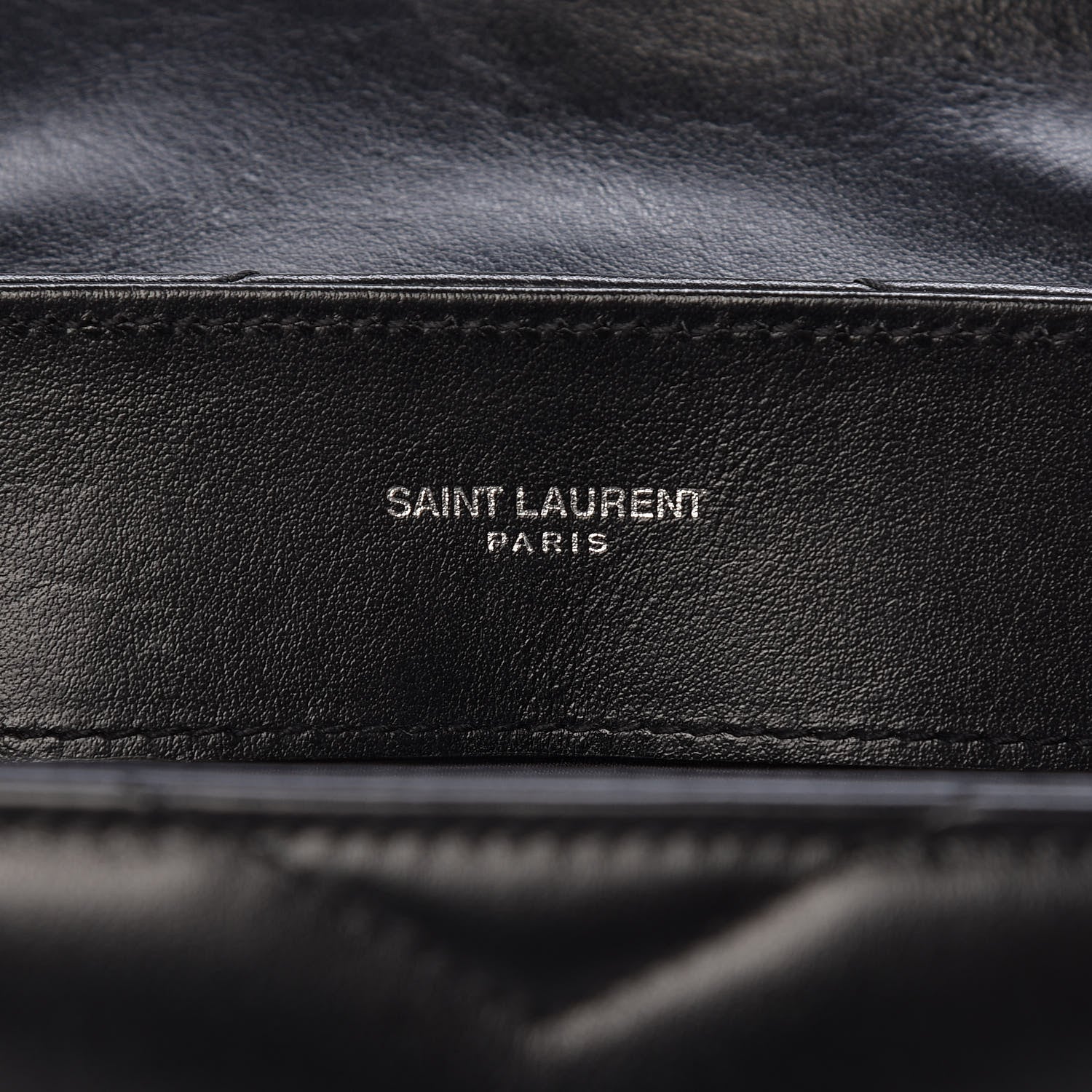 Saint Laurent Calfskin Y Quilted Monogram Small Loulou Chain Satchel Black 6 of 13