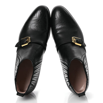 Gucci Waxed Calfskin Womens Ankle Boots 37.5 Black 2 of 13