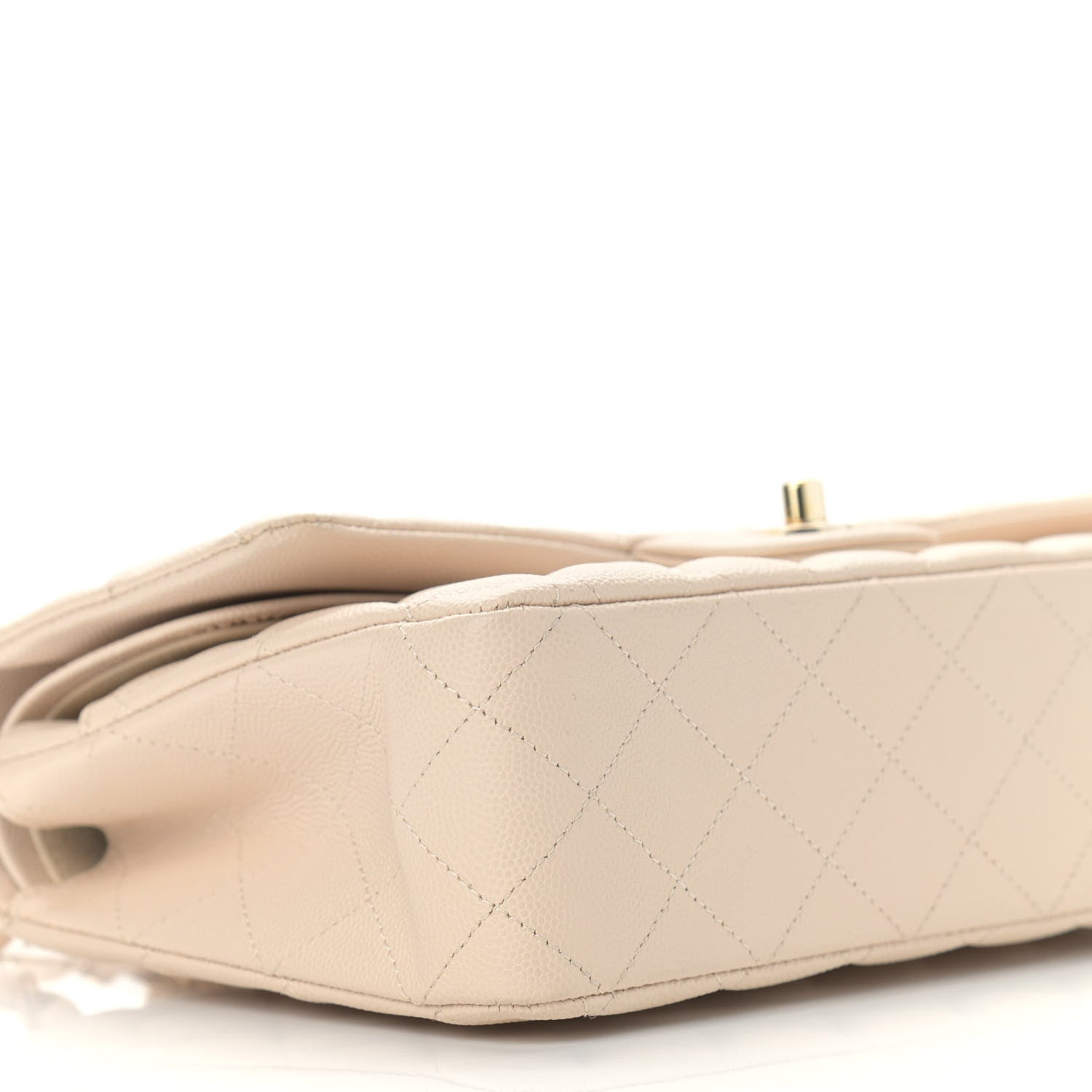 Chanel Caviar Quilted Medium Double Flap Light Beige 7 of 8