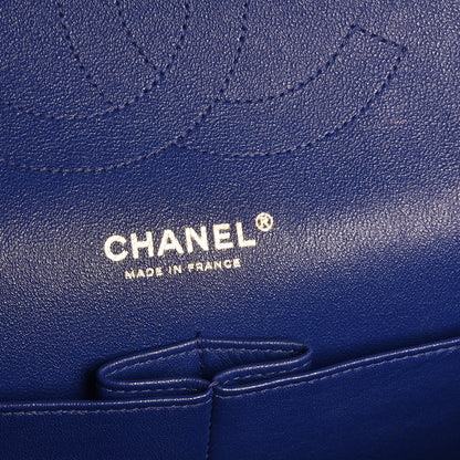 Chanel Lambskin Quilted Jumbo Double Flap Blue 6 of 7