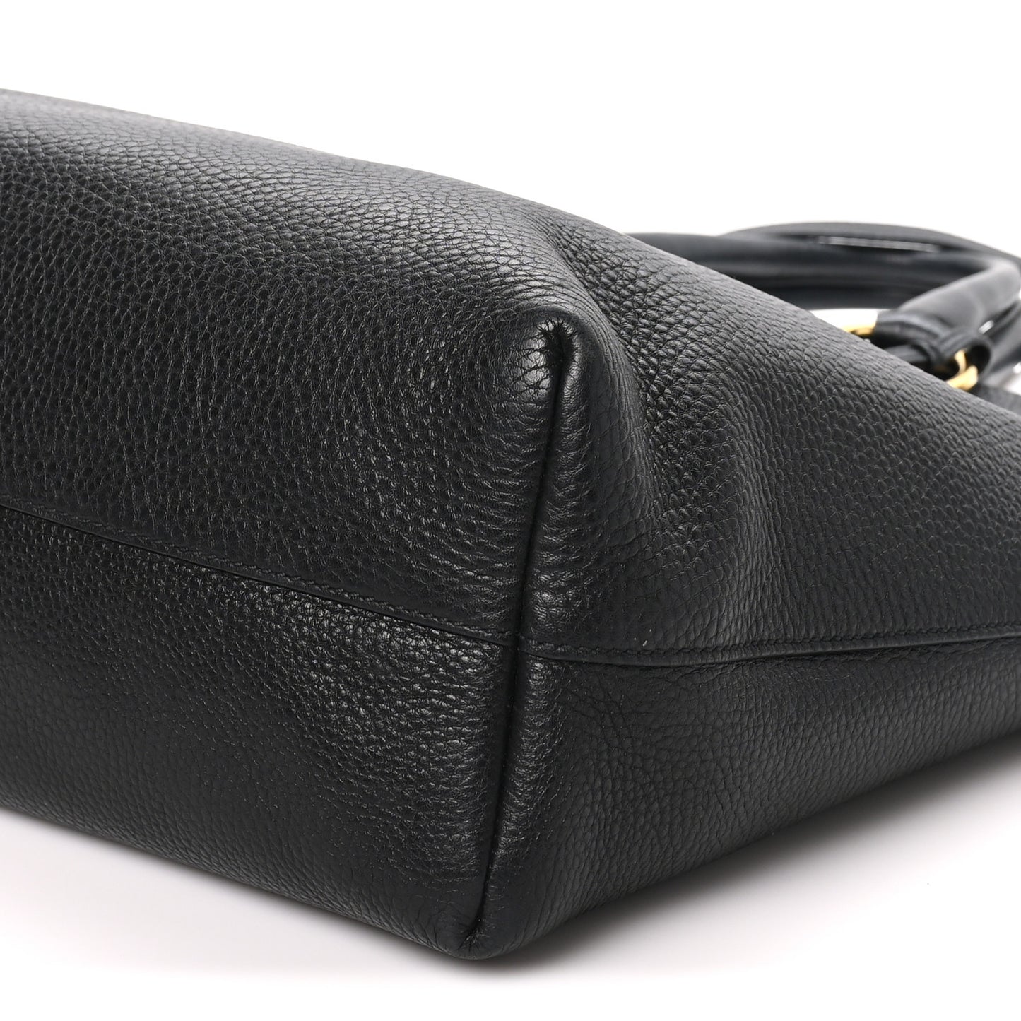 Vitello Daino Shopping Tote Black