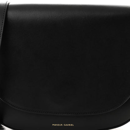 Mansur Gavriel Calfskin Flap Crossbody Bag Black 7 of 10