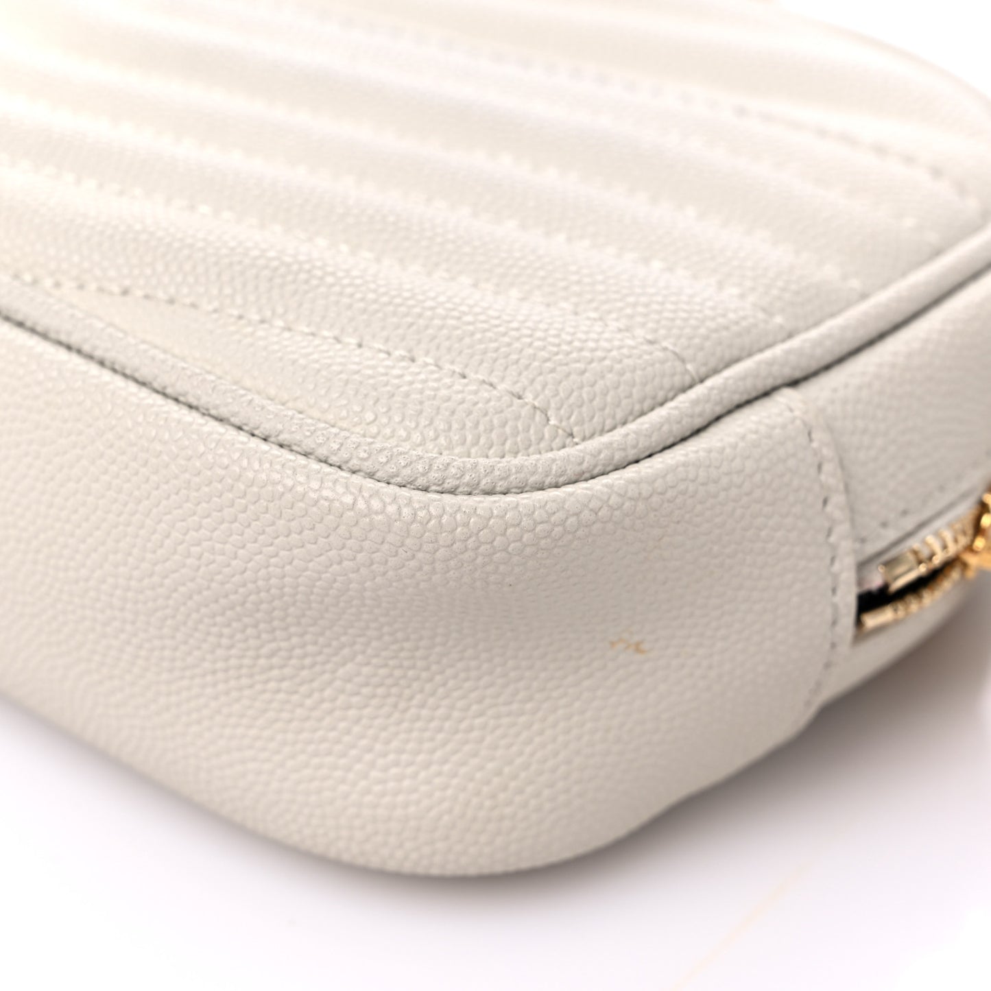 Grain De Poudre Matelasse Monogram Mini Lou Camera Bag Blanc Vintage