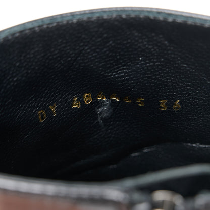 Saint Laurent Lambskin Niki 105 Pin Booties 36 Black 9 of 10