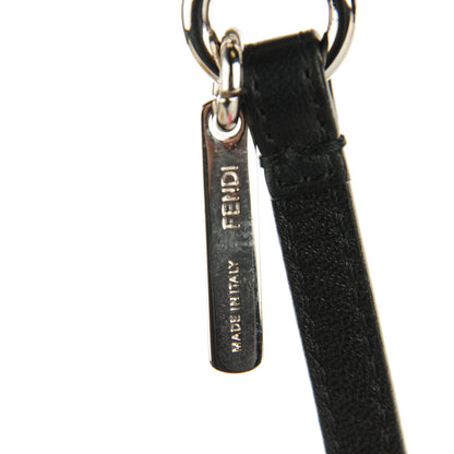Fendi Fox Mink Goat Fur Nappa Karlito Bag Charm Black White Rosa 9 of 9