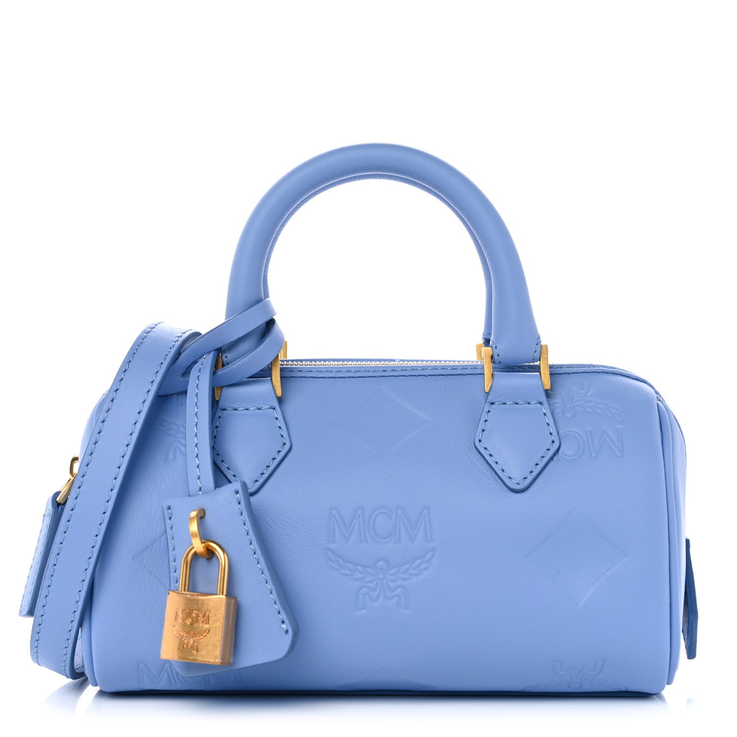 Nappa Maxi Monogram Mini Ella Boston Della Robbia Blue