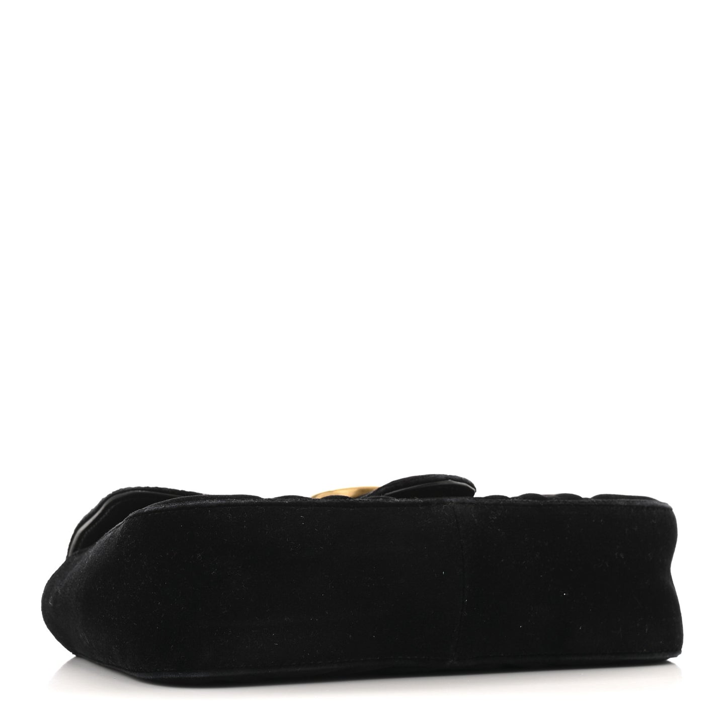 Velvet Matelasse Mini GG Marmont Shoulder Bag Black
