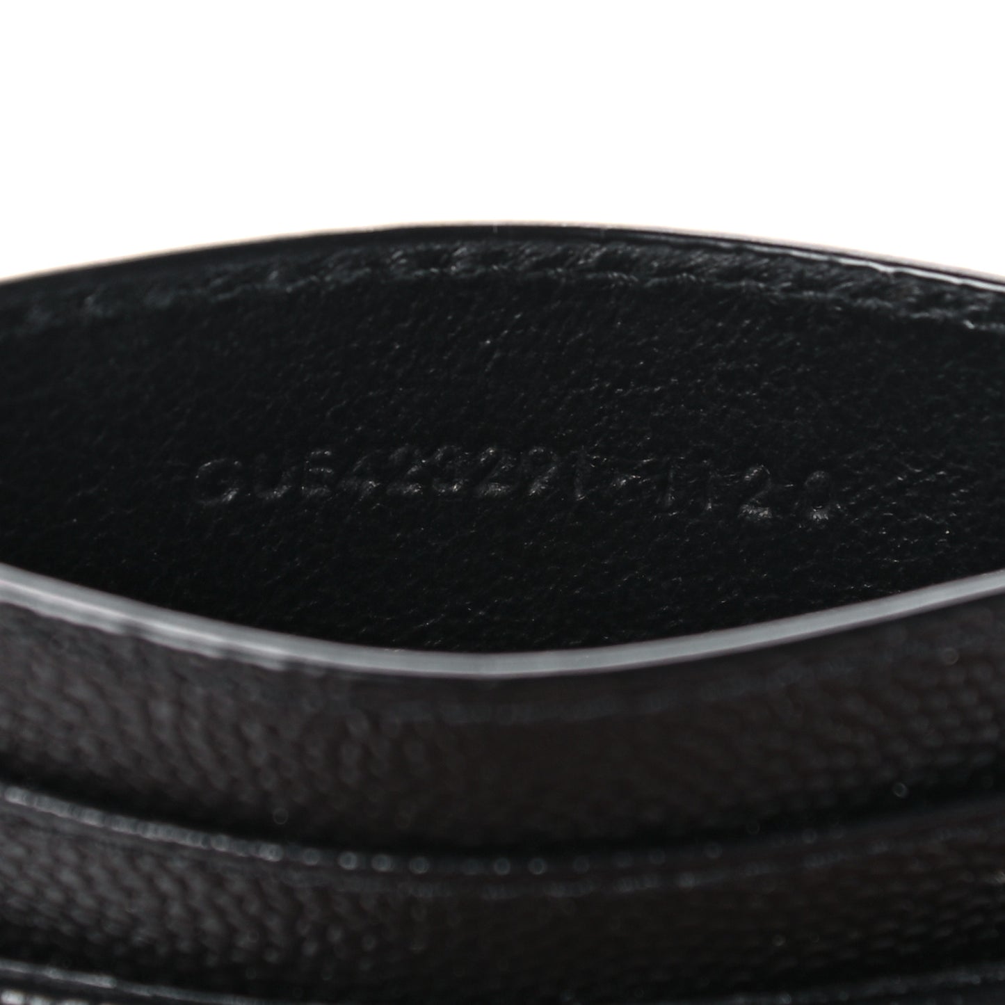 Grain De Poudre Matelasse Chevron Monogram Credit Card Case Black
