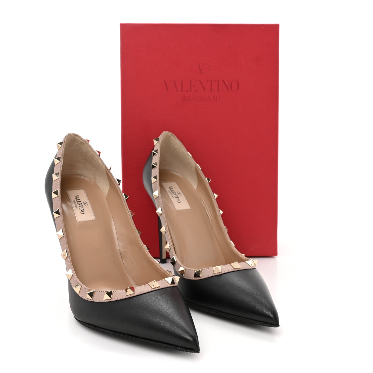 Valentino Garavani Nappa Rockstud 100mm Pumps 41.5 Black Poudre 16 of 16