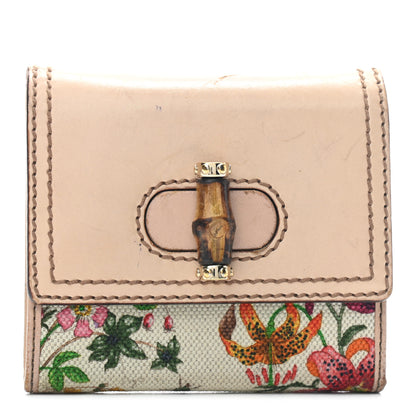 Gucci Cavas Floral Flora Bamboo Wallet 1 of 8