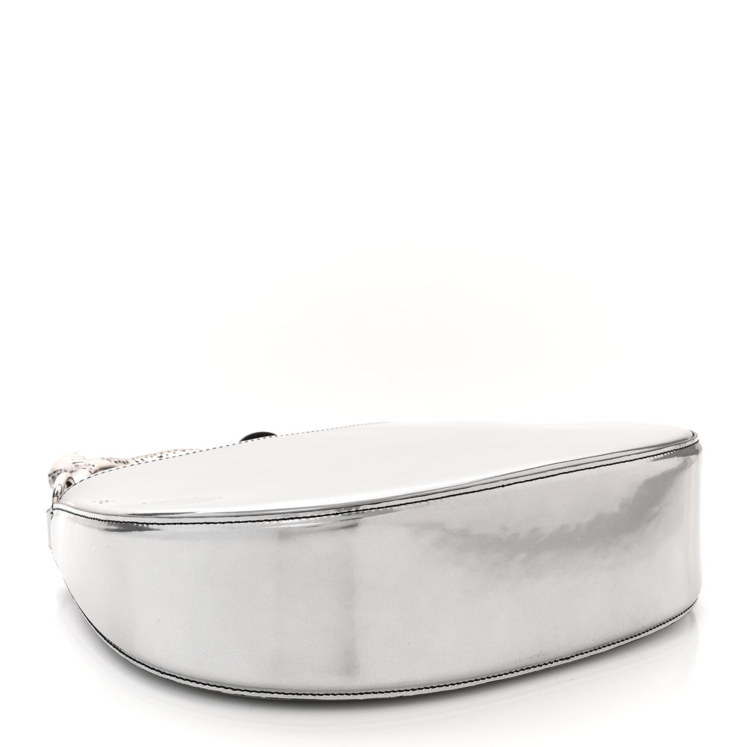 Lanvin Metallic Calfskin Cat Hobo Silver 4 of 10