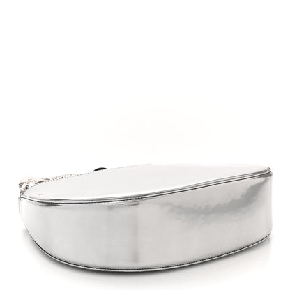 Lanvin Metallic Calfskin Cat Hobo Silver 4 of 10