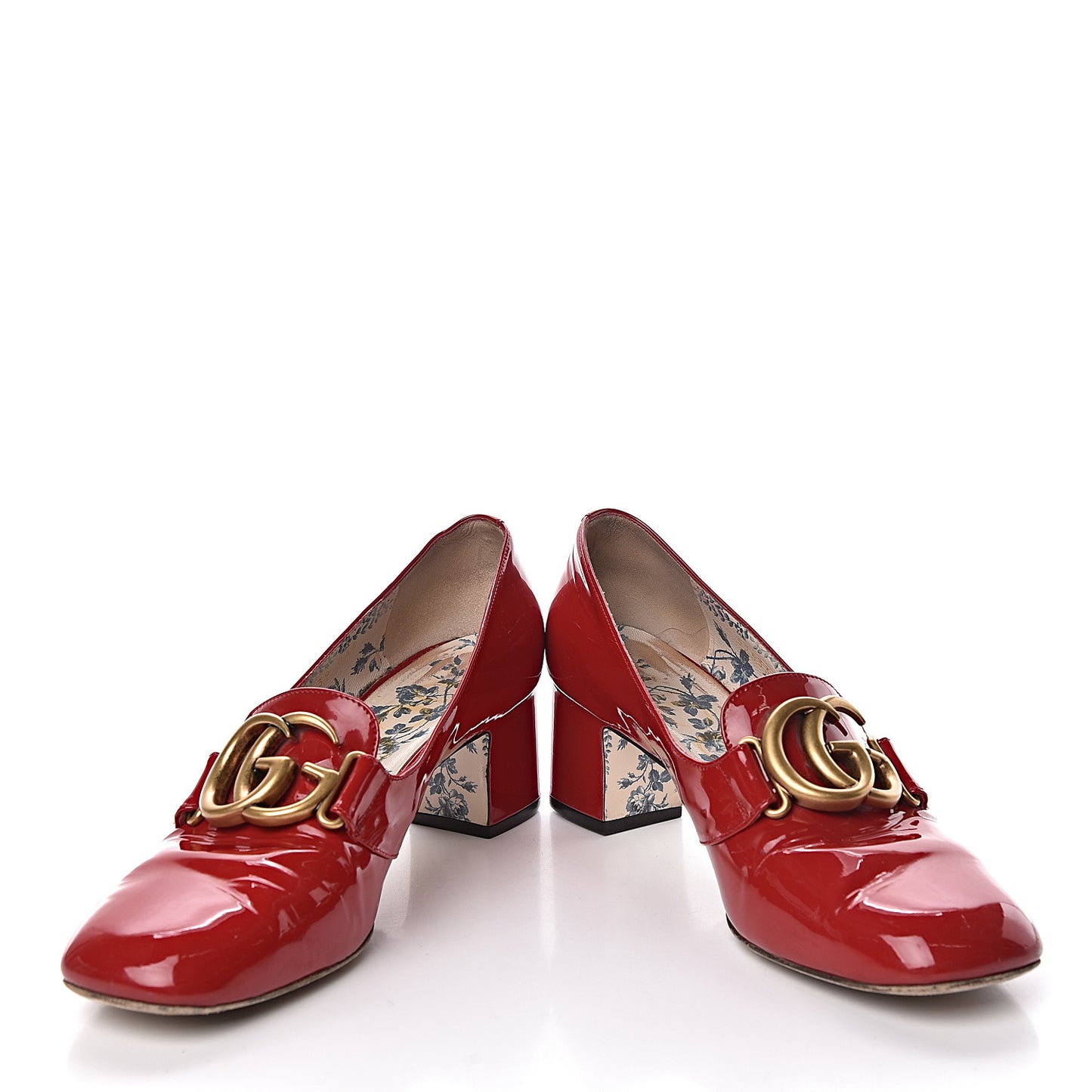 Vernice GG Victoire 55mm Loafer Pumps 39 Hibiscus Red