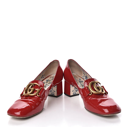 Gucci Vernice GG Victoire 55mm Loafer Pumps 39 Hibiscus Red 20 of 21