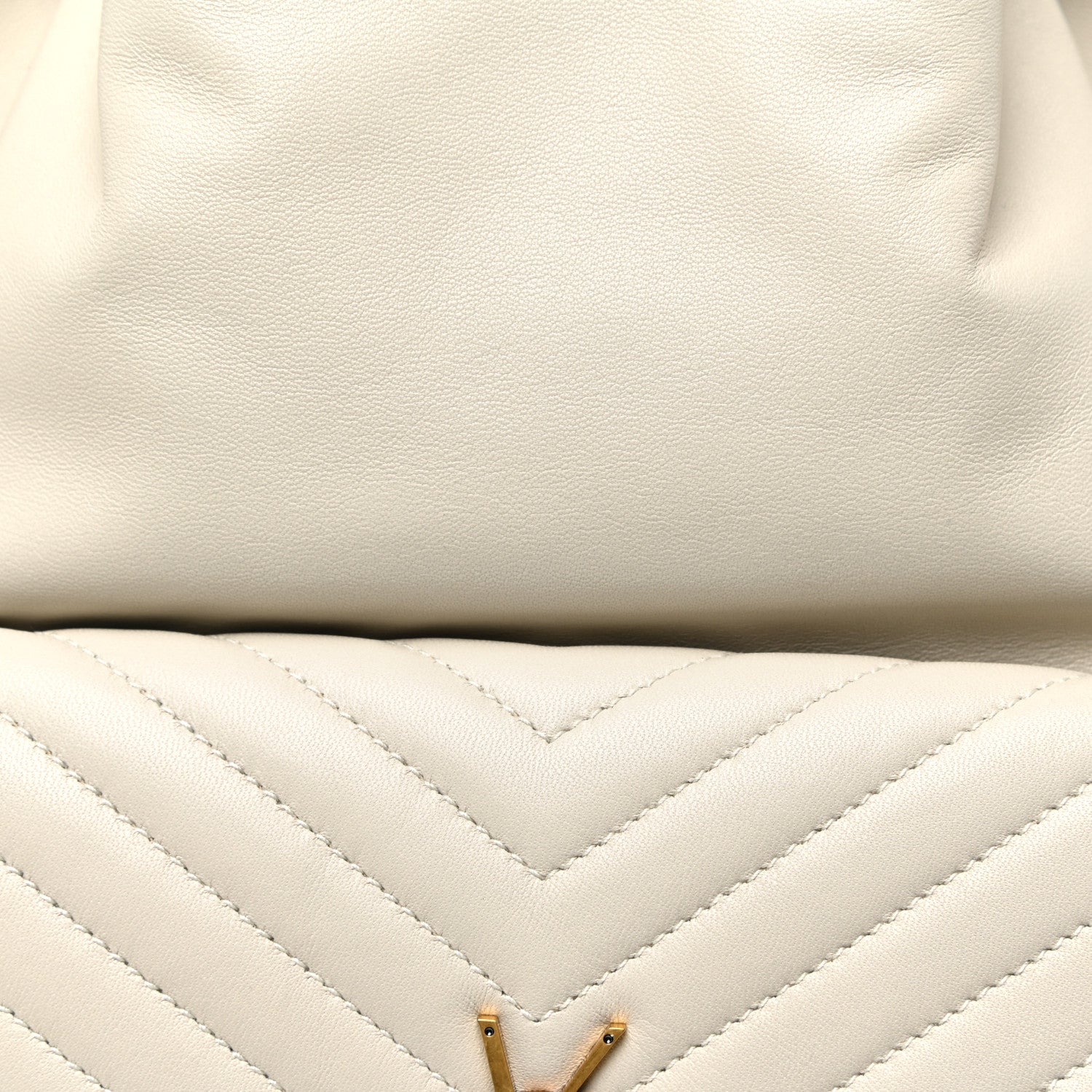 Saint Laurent Lambskin Matelasse Monogram Joe Backpack Cream 6 of 12