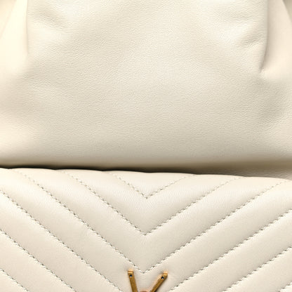Saint Laurent Lambskin Matelasse Monogram Joe Backpack Cream 6 of 12