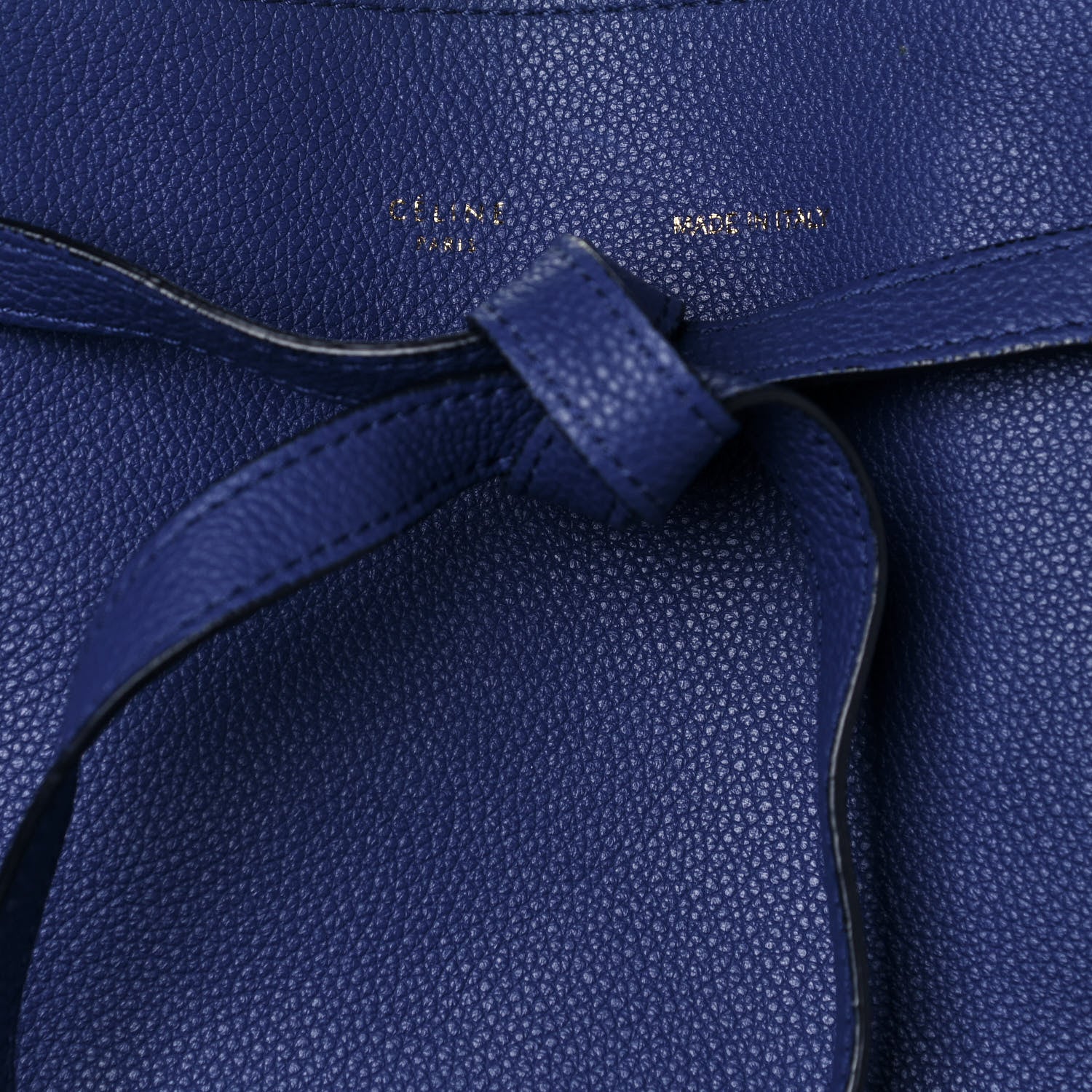 Celine Soft Grained Calfskin Medium Belt Cabas Phantom Indigo 8 of 14