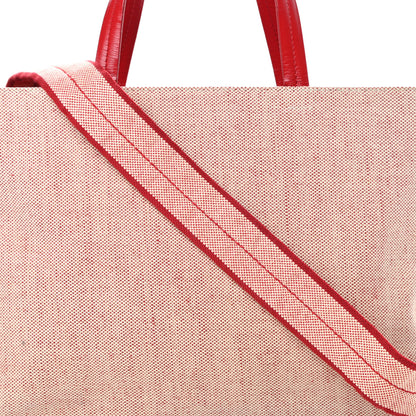 Prada Canapa Vitello Tote Naturale Rose 8 of 14