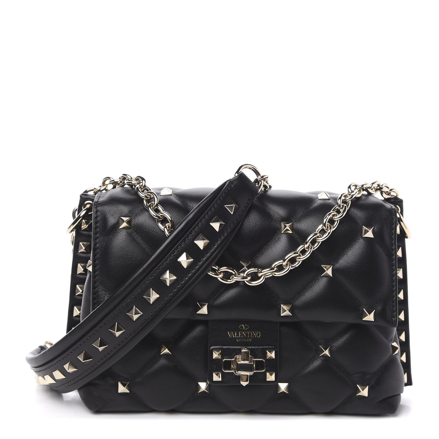 Nappa Small Candystud Crossbody Black