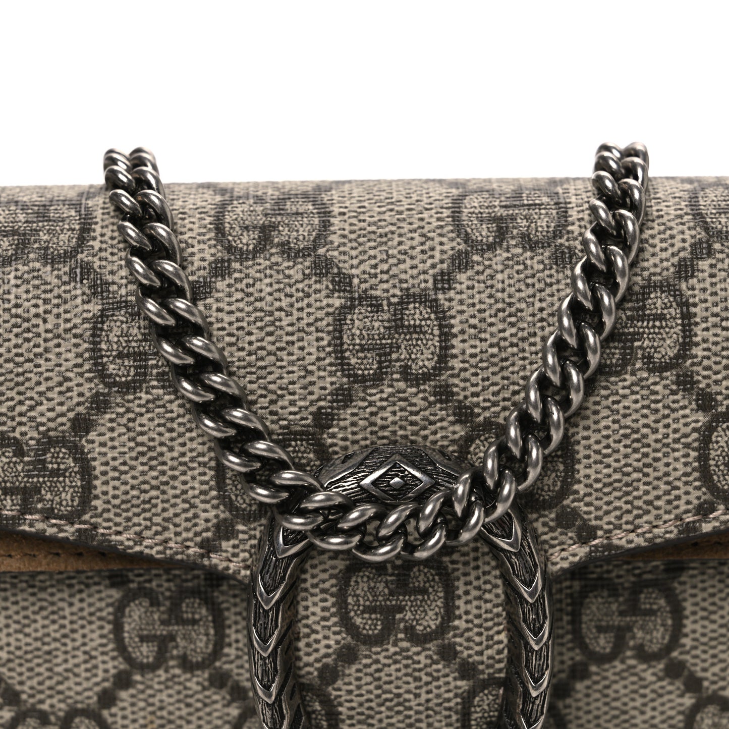 GG Supreme Monogram Super Mini Dionysus Shoulder Bag Taupe