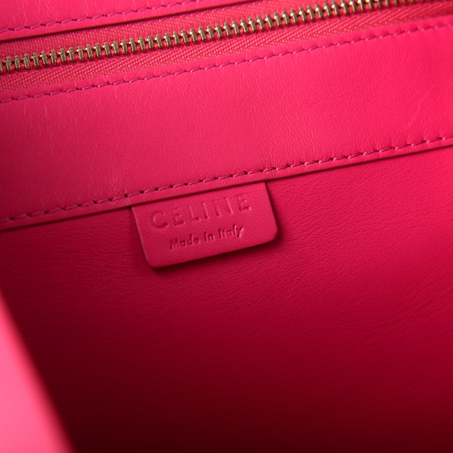 Lambskin Vertical Bi-Color Cabas Fluo Pink Fluo Orange