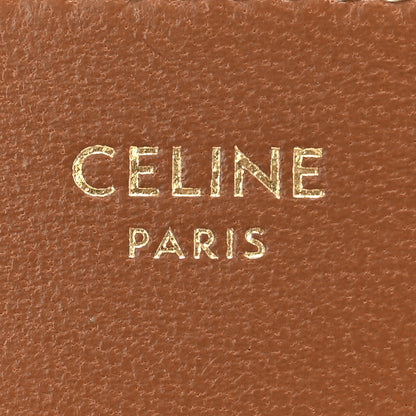 Celine Triomphe Canvas Zipped Card Holder Tan 6 of 10