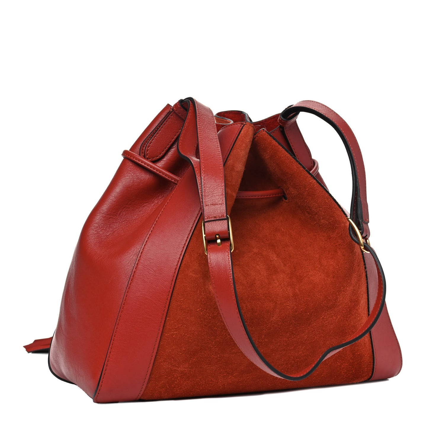 Silky Calfskin Suede Small Millie Rust