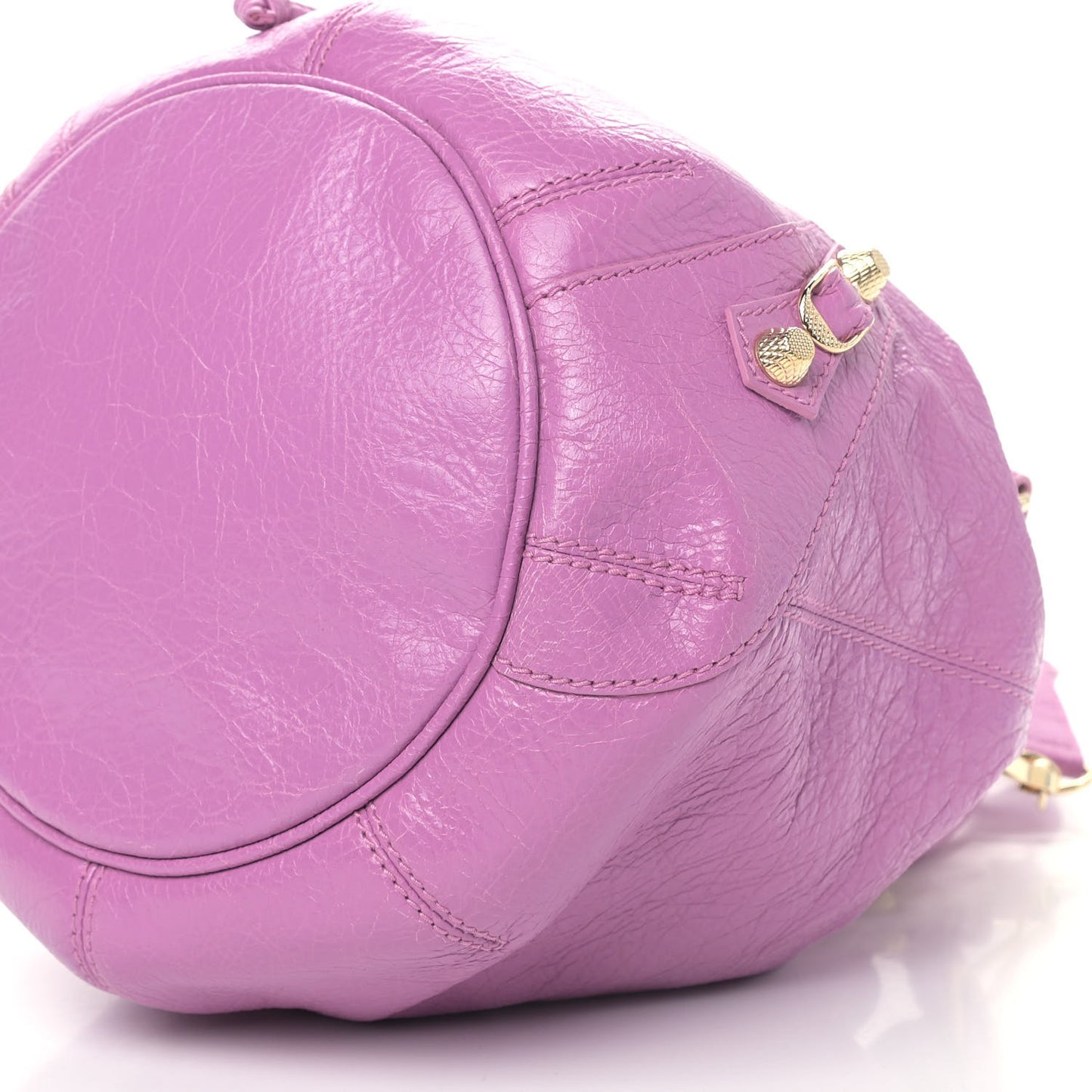 Agneau Giant 12 Gold Hardware Mini Pompon Rose Berlingot