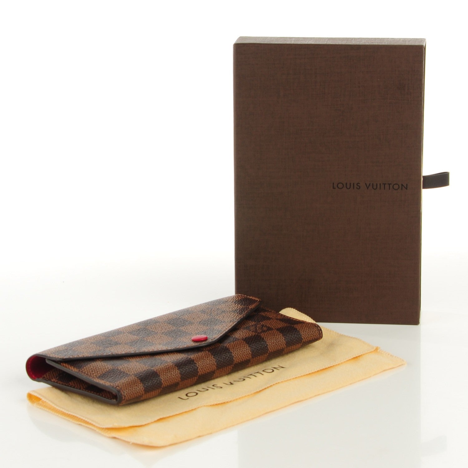 Louis Vuitton Damier Ebene Josephine Wallet Red 4 of 8