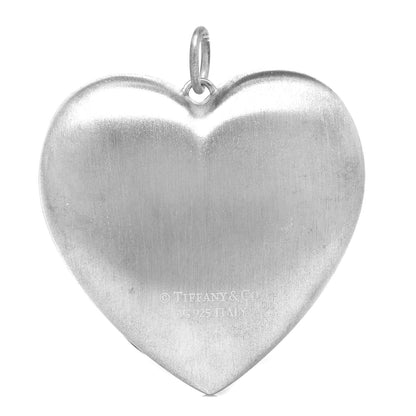 Tiffany Sterling Silver Large Ziegfeld Daisy Heart Locket Pendant 3 of 6