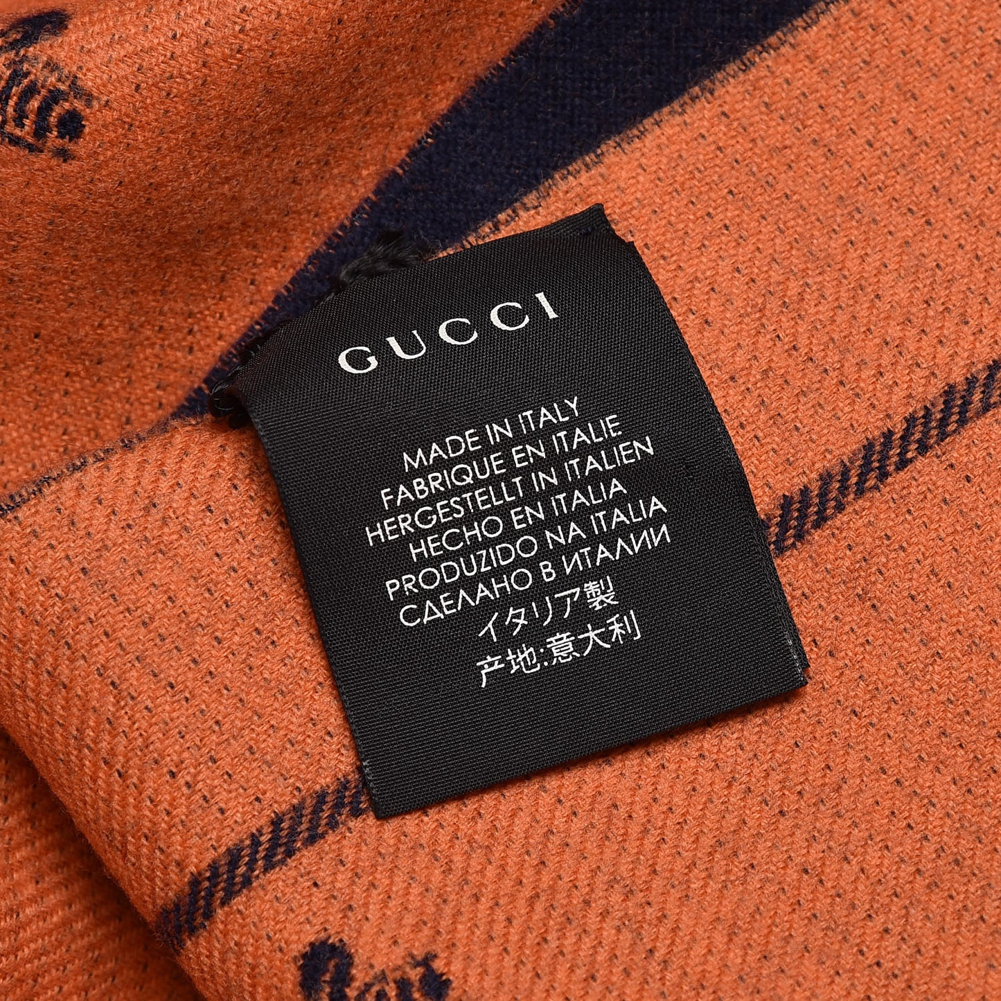 Wool Bee Costel Scarf Midnight Blue Orange