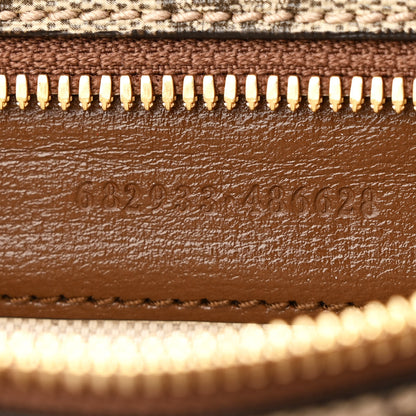 Gucci GG Supreme Monogram Textured Calfskin Retro Interlocking G Belt Bag Beige Ebony Brown Sugar 7 of 10