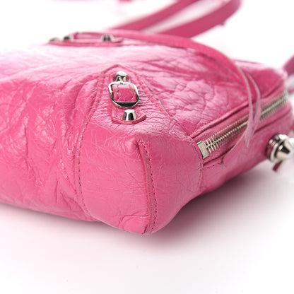 Balenciaga Agneau Arena Classic Silver Hardware XS Reporter Crossbody Rose Flamingo 9 of 11