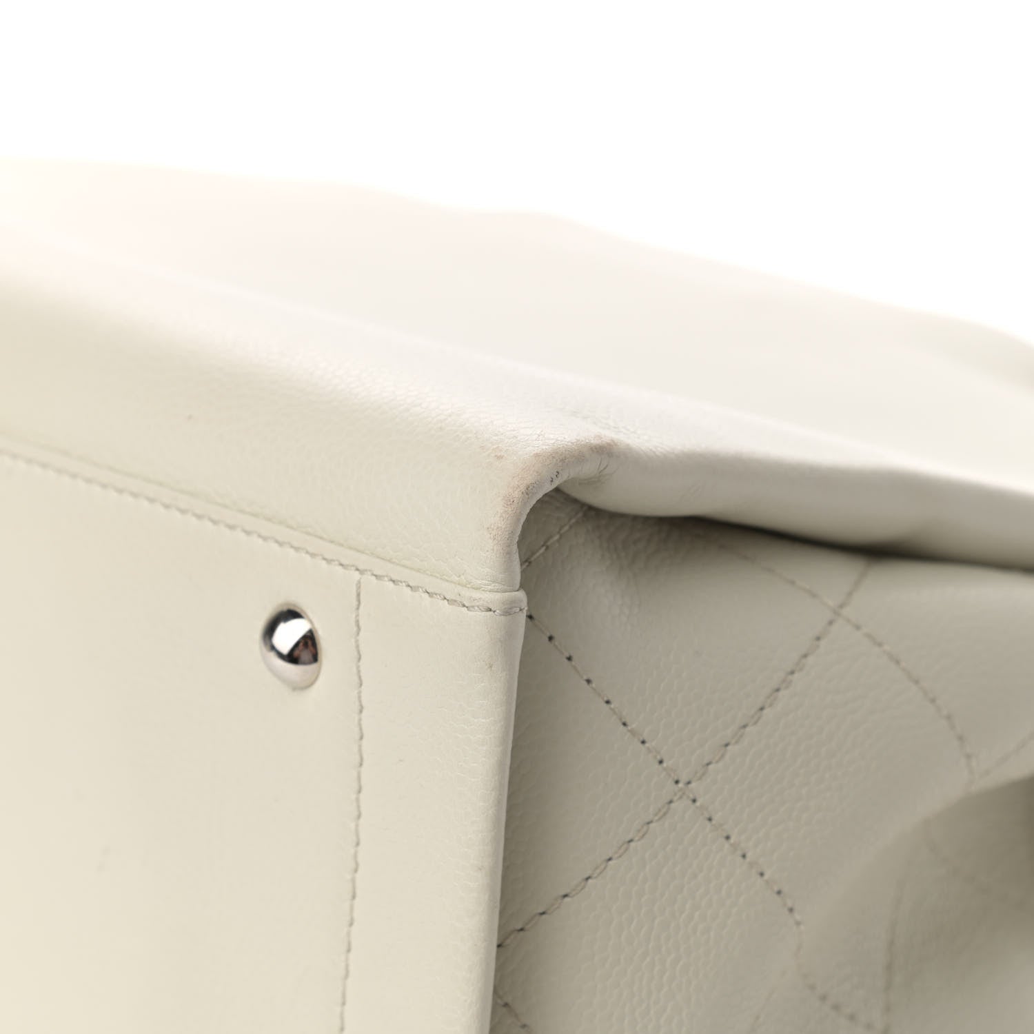 Chanel Caviar CC Tote White 12 of 16