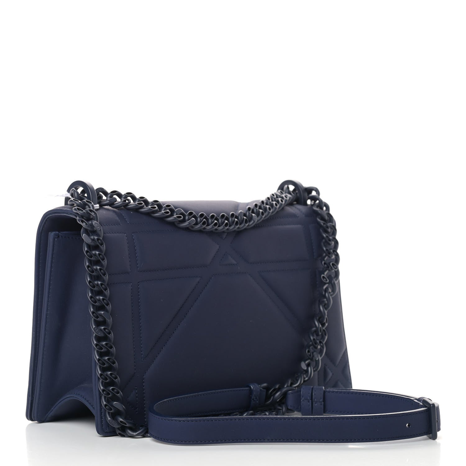 Christian Dior Ultra Matte Calfskin Medium Diorama Flap Bag Indigo 3 of 11