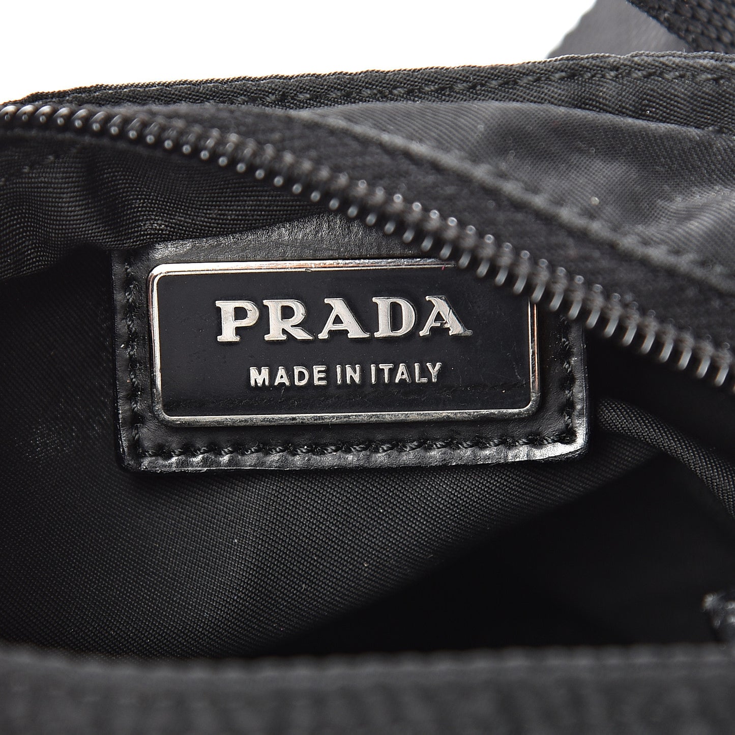 Nylon Small Flat Messenger Bag Black