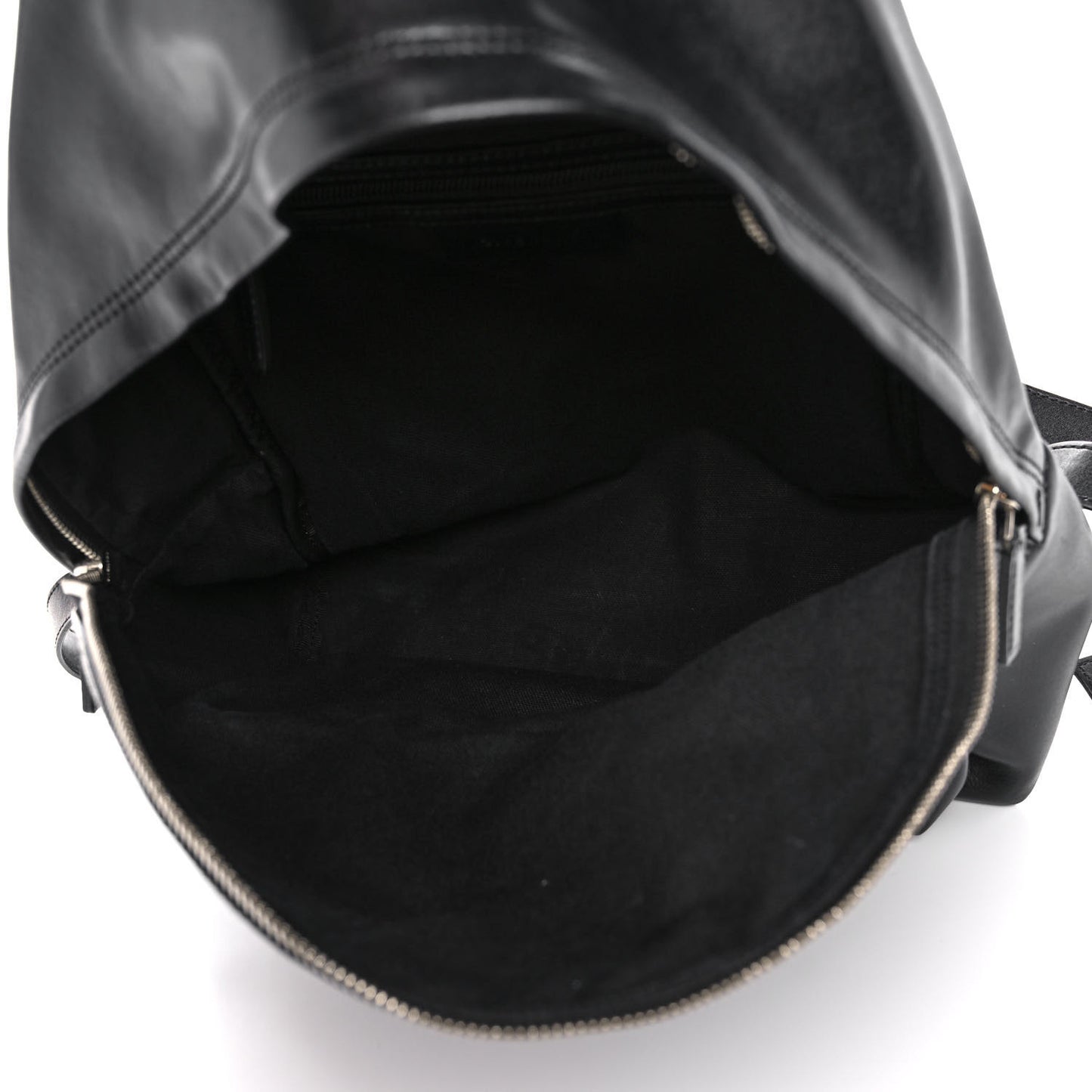 Calfskin Star Backpack Black White