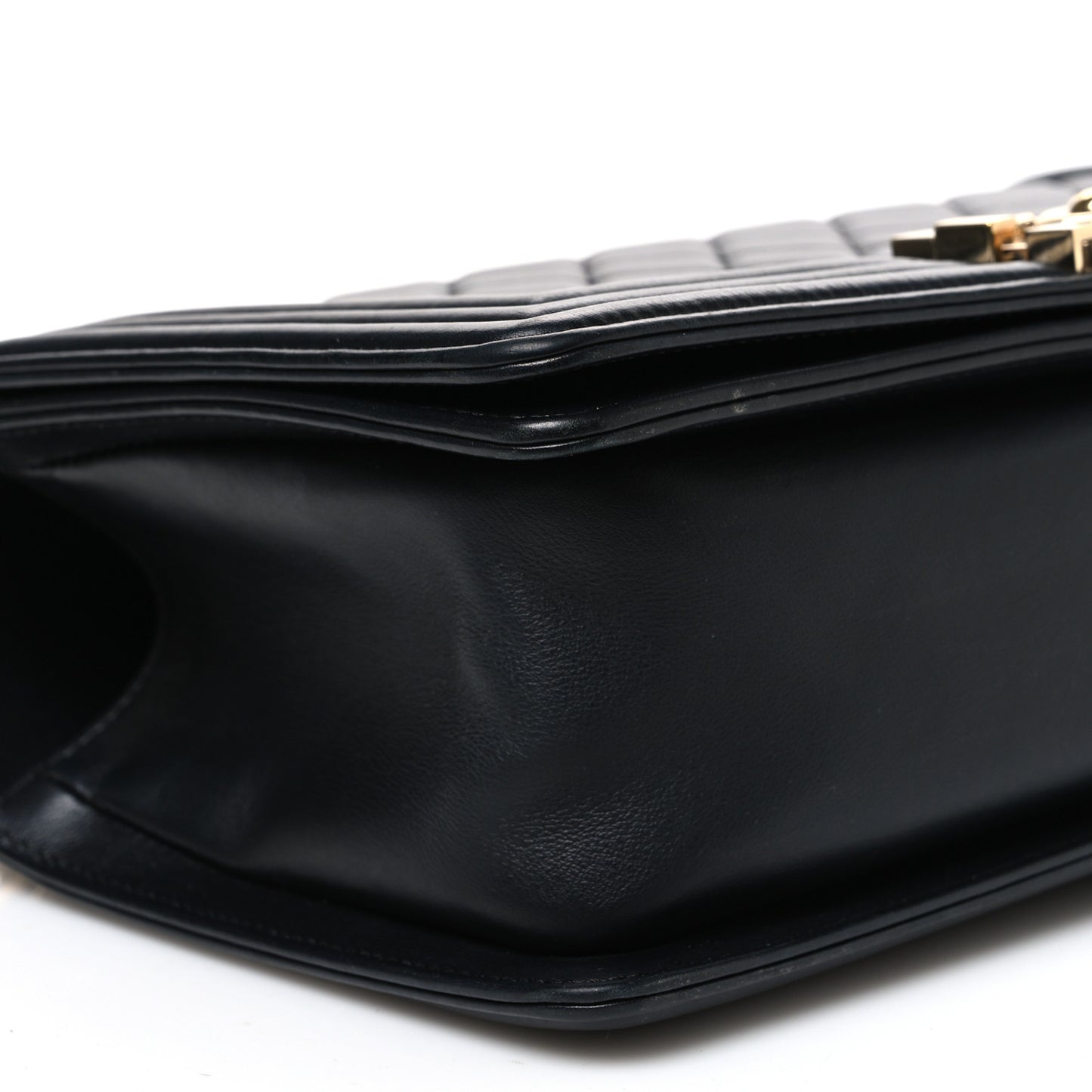 Lambskin Quilted Medium Boy Flap Black